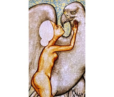 Каталожный Почицкий В.В (dr.Klein) "Зевс и Венера", 2012г. Х/М на фанере. Размер 60х60 см. № 2411 (артикул №2411) - фото №3