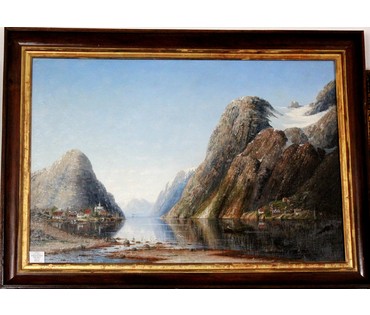 Картина "Фьорд". Fuchs Therese. Германия, 1903 г. (артикул №113) - фото №2