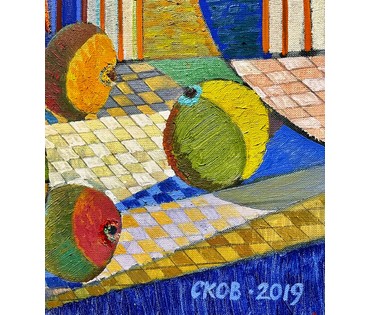 Сковородко О.А "Натюрморт с цветами", 2019г. Холст, масло. Размер 60х50 см. № 2446 (артикул №2446) - фото №5