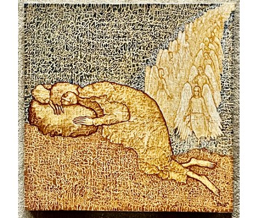 Почицкий В.В (dr.Klein) "Лестница Иакова", 2016г. Холст, фанера, масло. Размер 49Х49 см. № 2451 (артикул №2451) - фото №9