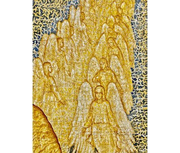 Почицкий В.В (dr.Klein) "Лестница Иакова", 2016г. Холст, фанера, масло. Размер 49Х49 см. № 2451 (артикул №2451) - фото №4
