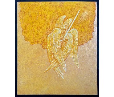 Почицкий В.В (dr.Klein) "Страж древо. Серафим", 2015г. Холст, фанера, масло. Размер 65х76 см. № 2453 (артикул №2453) - фото №3