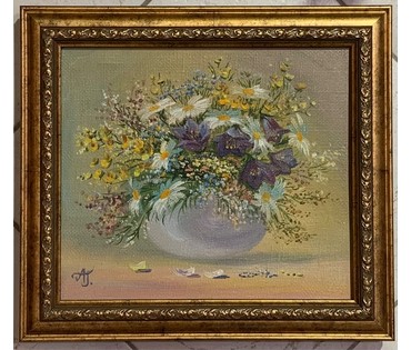 Гандыш Л.Б Натюрморт. Холст, масло. Размер 25,5х28,5 см. № 2491 (артикул №2491) - фото №1