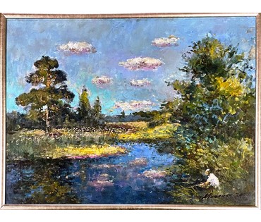 Исаёнок Н.И "Летні поўдзень", 2005г. Холст, масло. Размер 60х80 см. № 2522 (артикул №2522) - фото №1