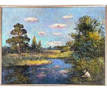 Исаёнок Н.И "Летні поўдзень", 2005г. Холст, масло. Размер 60х80 см. № 2522 (артикул №2522) - фото №2