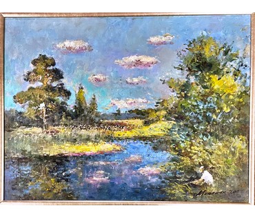 Исаёнок Н.И "Летні поўдзень", 2005г. Холст, масло. Размер 60х80 см. № 2522 (артикул №2522) - фото №3