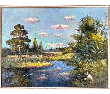 Исаёнок Н.И "Летні поўдзень", 2005г. Холст, масло. Размер 60х80 см. № 2522 (артикул №2522) - фото №4