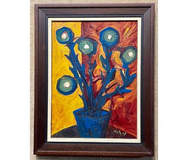 Акулов В.И "Чертополох", 2007г. Холст, масло. Размер 60х45 см., без рамы. № 2528 (артикул №2528) - фото №1