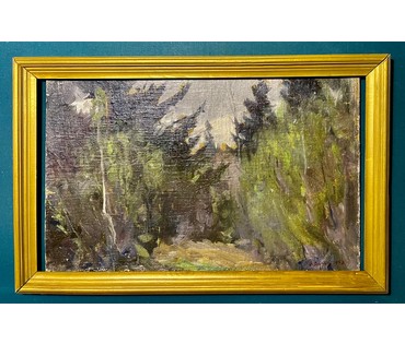 Дучиц Н.В Беларусь, 1958г. Холст, картон, масло. Размер 37,5х57 см. № 2540 (артикул №2540) - фото №4