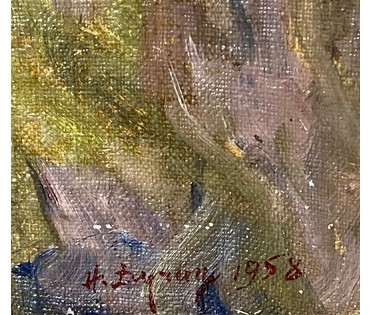 Дучиц Н.В Беларусь, 1958г. Холст, картон, масло. Размер 37,5х57 см. № 2540 (артикул №2540) - фото №5