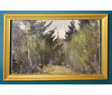 Дучиц Н.В Беларусь, 1958г. Холст, картон, масло. Размер 37,5х57 см. № 2540 (артикул №2540) - фото №6