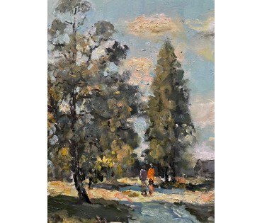 Исаёнок Н.И. На радзіме Ваньковіча. "Алея ў Калюжыцы", 2005г. Холст, масло. Размер 60х70 см. № 2553 (артикул №2553) - фото №8