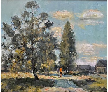 Исаёнок Н.И. На радзіме Ваньковіча. "Алея ў Калюжыцы", 2005г. Холст, масло. Размер 60х70 см. № 2553 (артикул №2553) - фото №9