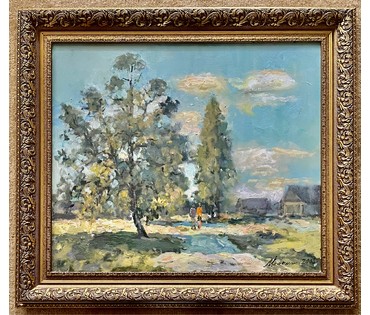 Исаёнок Н.И. На радзіме Ваньковіча. "Алея ў Калюжыцы", 2005г. Холст, масло. Размер 60х70 см. № 2553 (артикул №2553) - фото №4