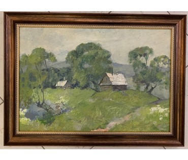 Казак О.И. Пейзаж. Картон, масло. Размер 57.5х42,7 см. № 2559 (артикул №2559) - фото №1
