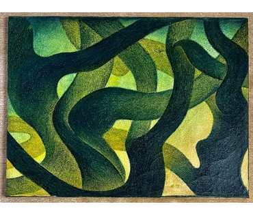 Картина, холст, масло. Размер 59,5х78 см. Монограмма (М . 75) № 2580 (артикул №2580) - фото №1