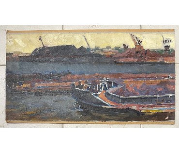 Дорошевич Ф.И "В Калининграде". Холст, масло, картон. Размер 36х65 см.без рамы. № 2589 (артикул №2589) - фото №2
