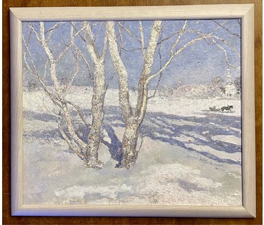 Барановский А.В "Зімка",2006г. Холст, масло. Размер 50х49 см. № 2614 (артикул №2614) - фото №11