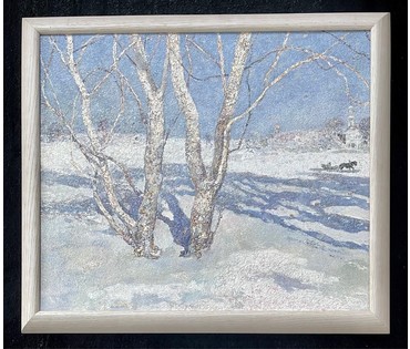Барановский А.В "Зімка",2006г. Холст, масло. Размер 50х49 см. № 2614 (артикул №2614) - фото №5