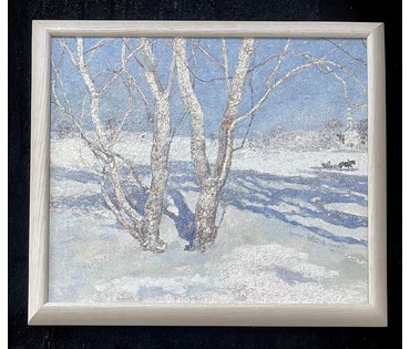 Барановский А.В "Зімка",2006г. Холст, масло. Размер 50х49 см. № 2614 (артикул №2614) - фото №2