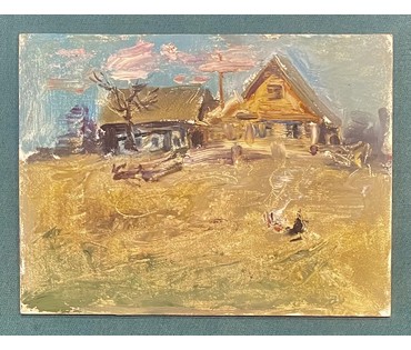 Юзвук В.С. Картон, масло. Размер 18х24 см. № 2624 (артикул №2624) - фото №2