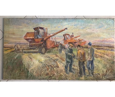 Иванова В.В "Нивы Алтая". Холст, масло. Размер 53х95 см. № 2633 (артикул №2633) - фото №9
