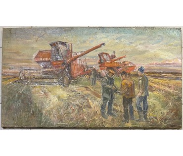 Иванова В.В "Нивы Алтая". Холст, масло. Размер 53х95 см. № 2633 (артикул №2633) - фото №7