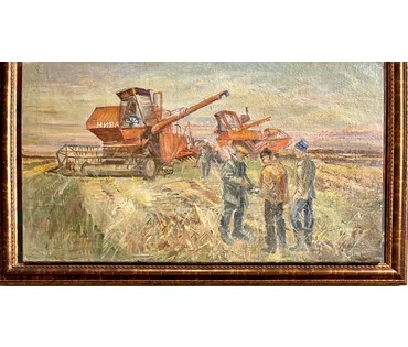 Иванова В.В "Нивы Алтая". Холст, масло. Размер 53х95 см. № 2633 (артикул №2633) - фото №3