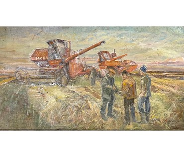 Иванова В.В "Нивы Алтая". Холст, масло. Размер 53х95 см. № 2633 (артикул №2633) - фото №12