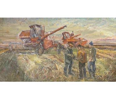 Иванова В.В "Нивы Алтая". Холст, масло. Размер 53х95 см. № 2633 (артикул №2633) - фото №6