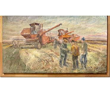 Иванова В.В "Нивы Алтая". Холст, масло. Размер 53х95 см. № 2633 (артикул №2633) - фото №2