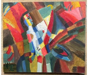 Клименко И.Д "Цветение красных каштанов", 1992г. Холст, масло. Размер 85х100 см. № 2663 (артикул №2663) - фото №4