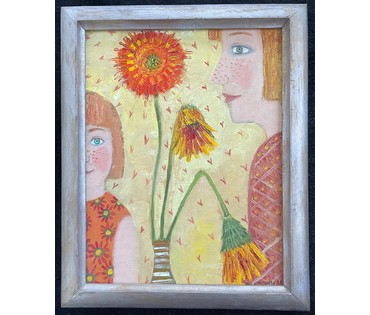 Щемелёва Л.Л "Пусть всегда будет солнце", 2006г. Холст, масло. размер 45х35 см. № 2666 (артикул №2666) - фото №2