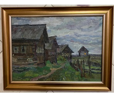 Попович М.И. Картон, масло. 1977г. Размер 44х32 см. № 2685 (артикул №2685) - фото №1