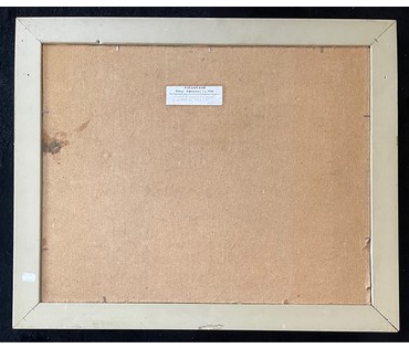 Ландарский Р.Е "Осень в берёзовой роще", 1987г. Холст, масло на ДВП. Размер 49,5х62 см. № 2690 (артикул №2690) - фото №5