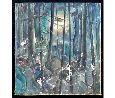 Щемелёв Л.Д. "Лесная сказка". Холст, масло. Размер 65х70 см. № 2692 (артикул №2692) - фото №1