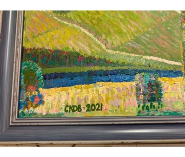 Сковородко О.А "Весна в Слободке", 2021г. Холст, масло. Размер 60х44 см. № 2733 (артикул №2733) - фото №3