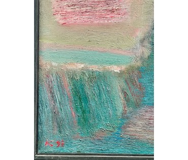 Костюченко В.К "Состояние", 1996г. Холст, масло. Размер 30х40 см. № 2748 (артикул №2748) - фото №2
