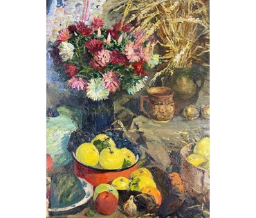 Хмелевский В.В "Натюрморт", 1983г. Холст, масло.Размер 107х79 см. № 2758 (артикул №2758) - фото №7