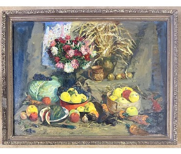 Хмелевский В.В "Натюрморт", 1983г. Холст, масло.Размер 107х79 см. № 2758 (артикул №2758) - фото №2