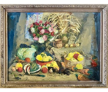 Хмелевский В.В "Натюрморт", 1983г. Холст, масло.Размер 107х79 см. № 2758 (артикул №2758) - фото №3