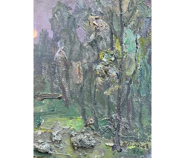 Гомонов В.К «Прыгожая Беларусь», 1992г. Холст , масло. Размер 24х32,5см. № 2763 (артикул №2763) - фото №4