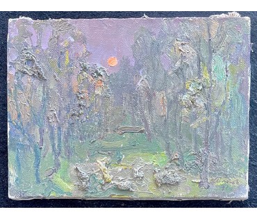 Гомонов В.К «Прыгожая Беларусь», 1992г. Холст , масло. Размер 24х32,5см. № 2763 (артикул №2763) - фото №3