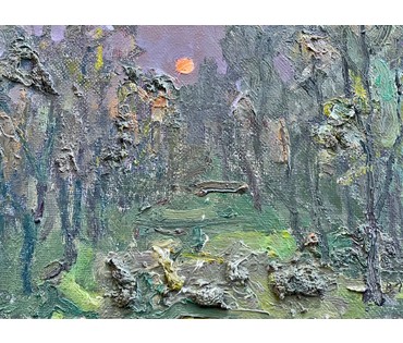 Гомонов В.К «Прыгожая Беларусь», 1992г. Холст , масло. Размер 24х32,5см. № 2763 (артикул №2763) - фото №2