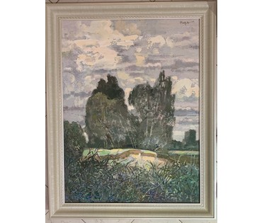 Алесь Мара (Марочкин А.А) "Даліна рэчкі Мнюта", 2019г. Холст, масло. Размер 80х60 см. № 2769 (артикул №2769) - фото №1