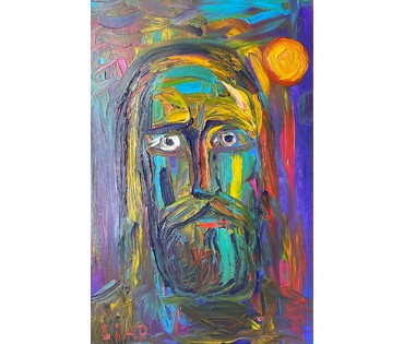 Ляпин А.В "Христос в пустыне", 2023г. Холст, масло. Размер 40х60 см. № 2792 (артикул №2792) - фото №2