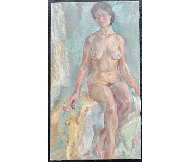 Барановский А.В "Обнажённая", 1987г. Холст, масло.Размер 76х42 см. № 2801 (артикул №2801) - фото №3