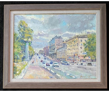 Архипов Г.В "Минск. ул. Янки Купалы", 2020г. Холст, масло.Размер 40х50 см. № 2826 (артикул №2826) - фото №3