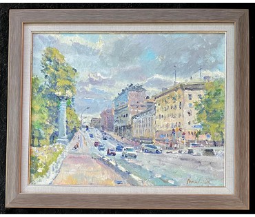 Архипов Г.В "Минск. ул. Янки Купалы", 2020г. Холст, масло.Размер 40х50 см. № 2826 (артикул №2826) - фото №4