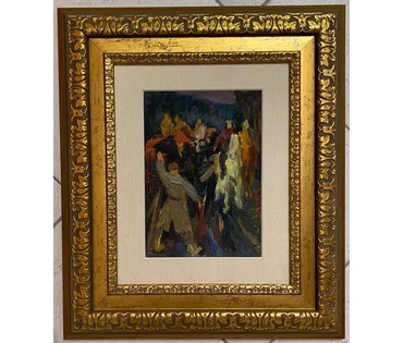 Стельмашонок В.И. Этюд, 1968г. Картон, масло. Размер 21х27 см. № 2848 (артикул №2848) - фото №1